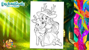 Enchantimals coloring pages 70 pictures print for free cute coloring pages poppy coloring page digital coloring images 17 pages a4 enchantimals printable image clipart download for. Coloring Enchantimals Danessa Deer And Sprint Coloring Pages Coloring Book Youtube