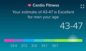 fitbit cardio fitness score chart fitness diet exercise