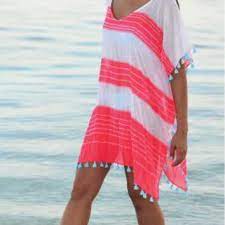 Coco Bay Seafolly Coastline Cable Kaftan Beach Cover Up In Hot Red Designer Women S Swimwear And Bea Designer Beach Wear Beachwear For Women Seafolly Bikini