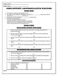 Peer Review Sheet For An Argumentative Essay And Mla Checklist Argumentative Essay Essay Writing Assignments