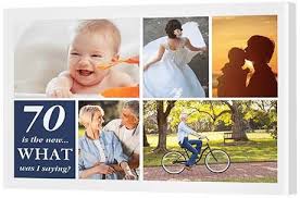Do something different not the same old invitation with the picture of the person this way the ones not present would also be there with them. 70th Birthday Gift Ideas Canvas Factory