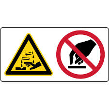 This is a file from the wikimedia commons. Panneau Combine Danger Corrosif Ne Pas Toucher Virages