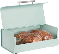 Shop for kitchen storage canisters & containers at walmart.com. Buy Mdesign Kitchen Bread Bin Metal Kitchen Storage Container For Bread Loaves Bread Box With Hinged Lid Mint Green Online In Turkey B07qp2318b