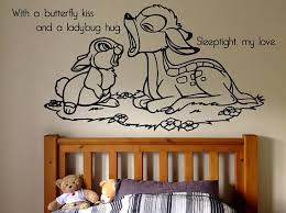 Bambi And Thumper Bedtime Wall Art Vinyl Decal Sticker Cartoon Vinyl Wall Art Wall Decals For Bedroom Room Stickers