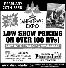 Pleasureland truck center specializes in central minnesotas best selection of heavy duty trucks and suv's of all makes and models. Low Show Pricing On Over 100 Rvs Pleasureland Rv Center 2020 Camp Travel Expo