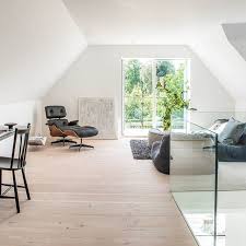 There Are Our Beautiful Douglas Floorboards On All Two Storeys In This House In Denmark This Is The Attic Floor Oak Floorboards Floorboards Linoleum Flooring