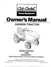 Cub Cadet 1204 Lawn Mower User Manual Manualzz Com