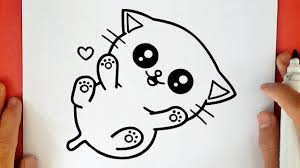 How To Draw A Cute Baby Kitten Meow Moe Dessin Chaton Comment Dessiner Un Chat Coloriage Chaton