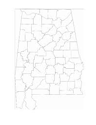 Blank, pdf outline and detailed maps for coloring, home school, and education. Blank Alabama County Map Free Download