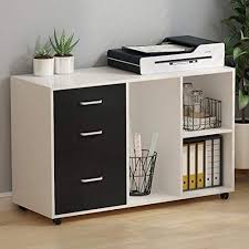 Shop office shelving & custom desks at the container store. Tribesigns 3 Drawer File Cabinets Large Wood Mobile Lateral Filing Cabinets Printer Stan Cheap Office Furniture Home Office Storage Home Office Filing Cabinet