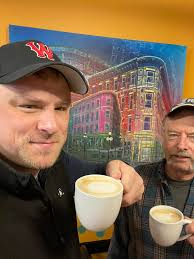 Just Nathan enjoying his morning coffee, in honor of National Coffee Day. ☕  #fblifestyle