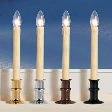 Cordless window candle in three styles: Streetside Brightness Adjustable Height Cordless Led Window Candles Window Candles Led Window Candles Christmas Window Candles