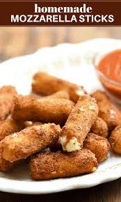 Breaded Mozzarella Sticks With Marinara Sauce Recipe Homemade Cheese Sticks Mozzarella Sticks Food