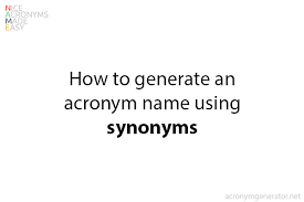 Acronym Generator From Letters