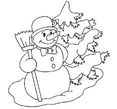 Muñeco De Nieve Para Colorear Navidad
