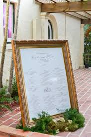 Seating Chart In A Gold Picture Frame