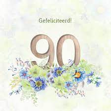 Verjaardagskaart Bloemen 90 Jaar Kaartje2go