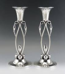 Vintage Durham Sterling Silver Georg Jensen Style Candlestick Silver Candlesticks Silver Candlestick Holders Candlesticks