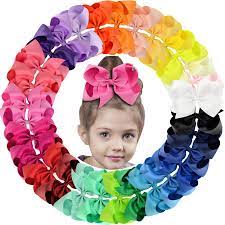 30pack 6in Grosgrain Ribbon Hair Bows Baby Girl S Clips Large Big Hair Bows Clips For Baby Girls Teens Toddlers A Hair Bows Clips Walmart Com