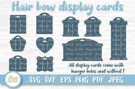 The branding and displaying of your jewelry and other accessories are essential if you want your our superior print and paper quality make the perfect backing cards. Hair Bow Card Svg Hair Bow Card Template Bow Display Card 576382 Cut Files Design Bundles
