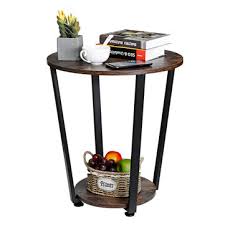 Douxlife Dl Et02 2 Layers Round Table Desk Industrial Side Table Coffee Tea Table Organizer Racks With Adjustable Foot Pad For Living Room Bedroom Sale Banggood Com All our modern and industrial side tables are fantastic value for money, allowing you to own a piece of design history for a fraction of the cost.