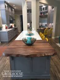 I like the closeness of the dining table in relation to the kitchen rather than the upper work bench is crafted from quantum quartz gris fuma stone, utilizing man made stone's. Cambria Quartz Countertops With A Faux Live Edge Island Top Kitchen Island Tops Wood Countertops Kitchen Kitchens Live Edge