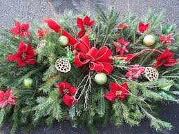 Christmas Cemetery Decorations Grave Flowers Christmas Flower Arrangements