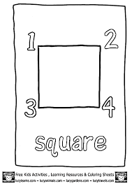 An octagon has 8 sides coloring page. Square Coloring Pages Coloring Pages For Kids Preschool Letters Coloring Pages