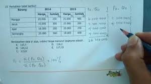 Maybe you would like to learn more about one of these? Indeks Harga Menurut Laspeyres Youtube