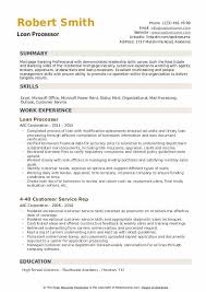 Loan Processor Resume Samples Qwikresume