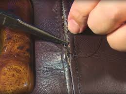 How To Repair A Broken Seam In Leather Upholstery Leather Couch Repair Leather Repair Diy Leather Repair