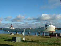 Another Picturesque View In Sault Ste Marie Mi Enjoy A Beautiful Day On The St Marys River And See A Freighter Great Lakes Ships Lake Boat Great Lakes