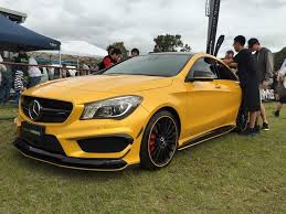 Mercedes Benz Cla45 Amg Yellow Black Mercedes Benz Amg Mercedes Benz Mercedes