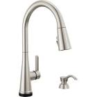 Greydon Single Handle Pull-Down Kitchen Faucet with Touch2O and ShieldSpray in Spots    19826TZ-SPSD-DST Delta