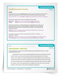 Parallel Structure Activity Sadlier School Text Structure Worksheets Grammar Worksheets Parallelism Grammar