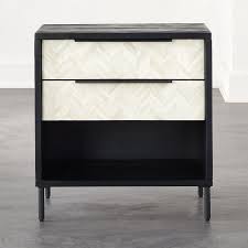 Modern Nightstands And Bedside Tables Cb2 In 2020 Bone Inlay Nightstand Dresser As Nightstand Bone Inlay