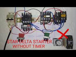 The contactors are smaller than the single contactor used power circuit of star delta starter. Star Delta Starter Without Timer Youtube