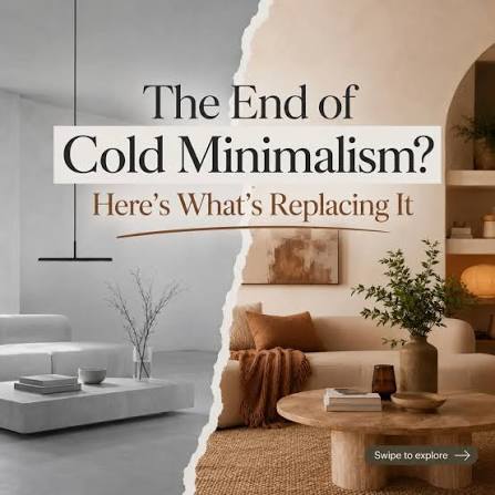 Cold minimalism gave us clean spaces. Warm minimalism is giving us spaces that actually feel like home. 🤍 For years, interiors were all about stark white palettes, sharp edges, and perfectly curated