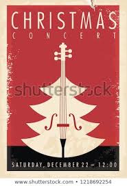 Christmas Concert Retro Poster Design For Musical Event New Year Holiday Theme Concert Poster Design Music Poster Design Retro Poster