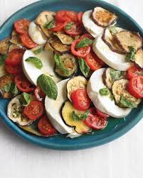 Eggplant Tomato And Mozzarella Salad Recipe Mozzarella Salad Eggplant Recipes Produce Recipes