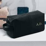 Personalised Wash Bag Mens Gift Embroidered Mens Vegan ...