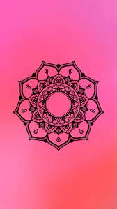 Pink Black Mandala Mandala Wallpaper Mandala Wallpaper Mandala Doodle Pink Wallpaper Iphone