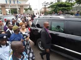Former governor of imo state, senator representing imo west, and president of rochas foundation; Throwback 2019 Okorocha Leaving Imo Govt House In Style In Bulletproof Lexus Lx 570 Limousine Autojosh