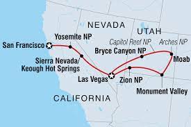 From san francisco to moab. Utah Nevada California Intrepid Travel
