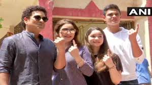 Sachin tendulkar was born in a marathi language speaking rsb (rajapur saraswat brahmin) sachin's family has kuldevu (family deity) in goa like most hindu konkanis 2. Election News Ls 2019 Sachin Tendulkar Casts His Vote In Mumbai With Family The Economic Times Video Et Now