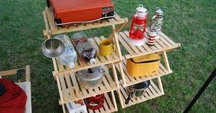 wood shelf これ ほしい diy camping camping picnic tent storage