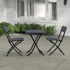 Outdoor patio furniture elegant design sand finish 3pcs cast aluminum bistro set. Zipcode Design Glouscester Square 2 Person 60cm Long Bistro Set Reviews Wayfair Co Uk