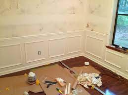 My mom only had a hand saw to cut her chair rail to size. Picture Frame Molding Challenges Outlets And Windows Ugly Duckling House