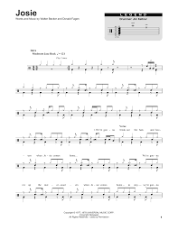 Drum sheet music allows drummers to play new drum beats and perform songs without hearing or practising them beforehand. Josie Sheet Music Steely Dan Drums Transcription