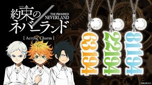 Norman x ray x emma. The Id Numbers Of The Three The Promised Neverland Protagonists Are Now Available As Charms Tokyo Otaku Mode Tom Projects